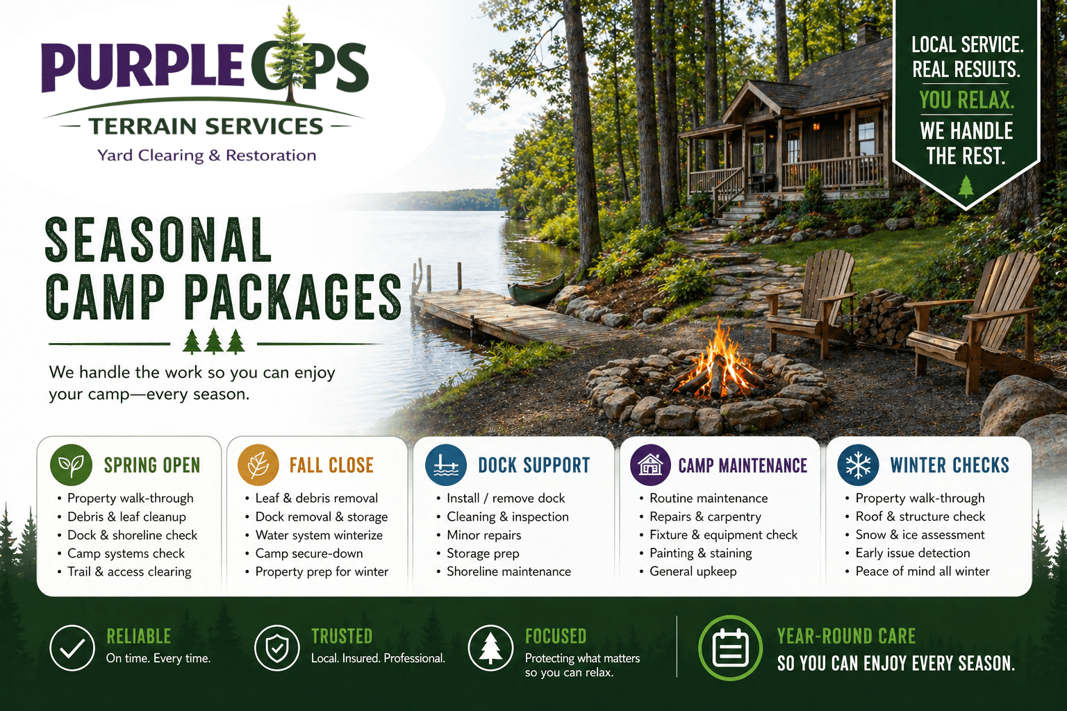 Branded seasonal camp packages service visual