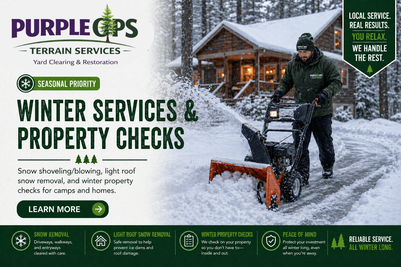 Branded winter services and property checks service visual